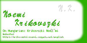 noemi krikovszki business card